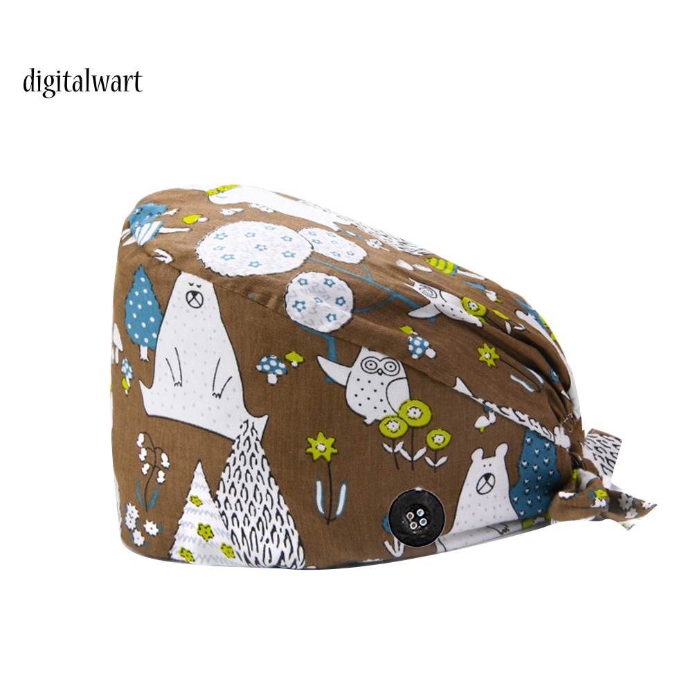 Kỹ Thuật Số| Mũ Hấp Thụ Mồ Hôi Chống Bụi In Hình Cáo Racoon Có Nút Điều Chỉnh Được