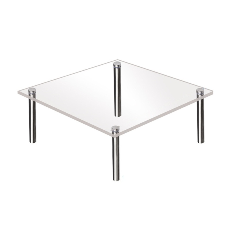 Giá Đỡ Bánh Cupcake Bằng Acrylic Trong Suốt Hình Tròn / Vuông Độc Đáo Trang Trí Tiệc Cưới / Sinh Nhật