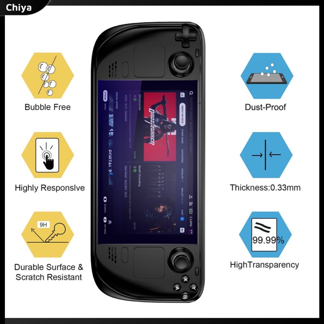 Bộ 2 Kính Cường Lực Hd Chống Trầy Chống Nổ Cho Máy Chơi Game Hơi Nước