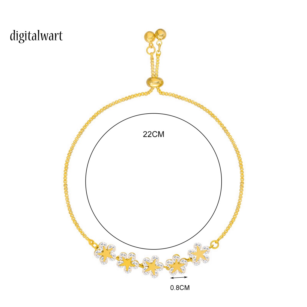 Kỹ Thuật Số| Vòng Đeo Tay Bằng Hợp Kim Họa Tiết Hoa Thời Trang Có Thể Điều Chỉnh Cho Cuộc Sống Hàng Ngày