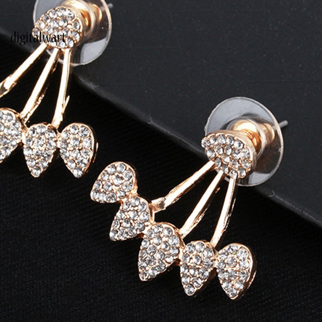 Kỹ Thuật Số| 1 Đôi Bông Tai Hình Giọt Nước Đính Đá Thời Trang Dành Cho Nữ