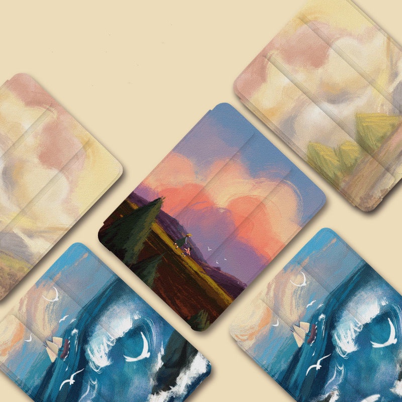 Ốp Máy Tính Bảng Mềm Họa Tiết Tranh Sơn Dầu Cho iPad Gen10 7 / 8 / 9 10.2 "Air4 / Air5 Pro11" Pro12.9 "2022 mini6