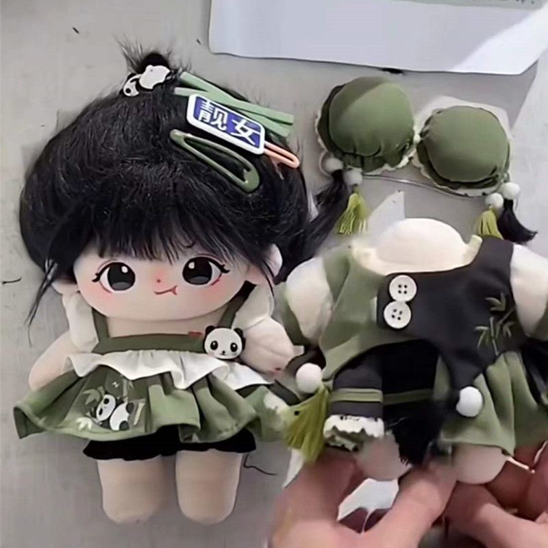 Búp Bê Vải Cotton 20cm Thiết Kế Dễ Thương Dùng Làm Quà Tặng Cho Bé Gái