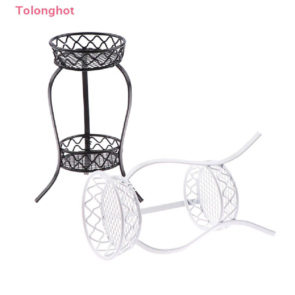 Giá Đỡ Chậu Hoa Mini Bằng Sắt Tỉ Lệ 1: 12 Dùng Trang Trí Nhà Búp Bê