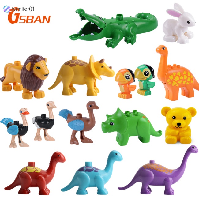 Mô Hình Đồ Chơi Lego Khủng Long / Chim Cánh Cụt / Bò Sữa Tương Thích Với Trẻ Em