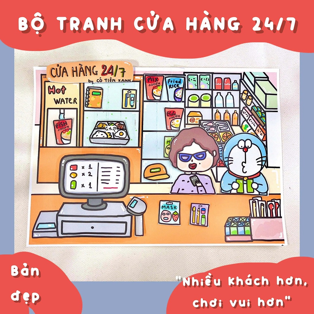 Bộ Tranh Tương Tác Cô Tiên Xanh - Cửa Hàng Tiện Lợi 24/7