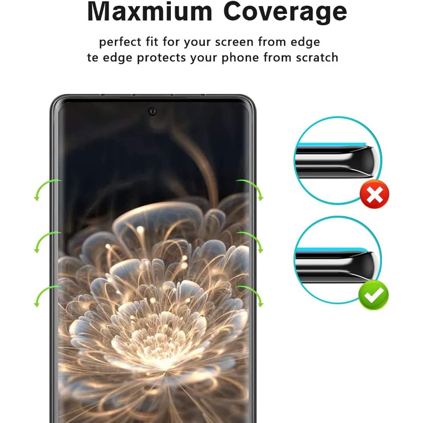 Set 2 Kính Cường Lực HD 5G Bảo Vệ Màn Hình Cong 9H Chống Nhìn Trộm Cho Samsung Galaxy S23 Ultra