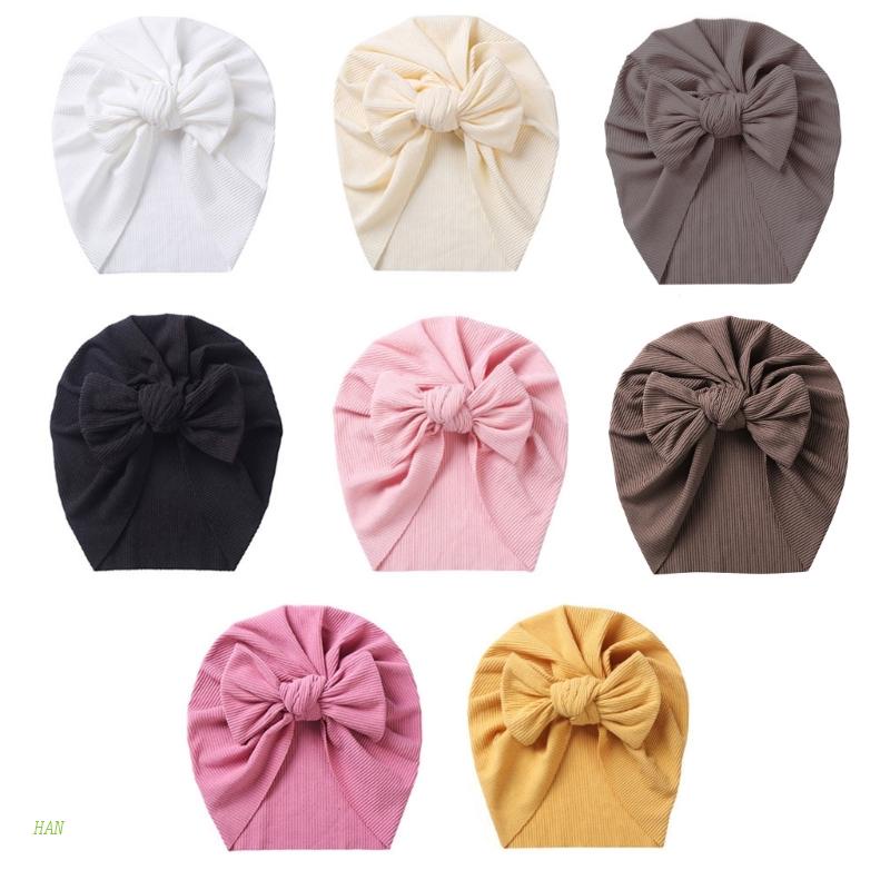 Mũ Beanie Cotton Mềm Mại Thoáng Khí Cho Bé Sơ Sinh