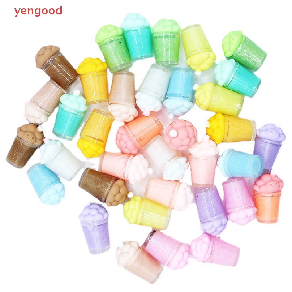 Set 2 Ly Nước Mini Có Ống Hút Hình Đám Mây Phát Sáng Trang Trí Nhà Búp Bê
