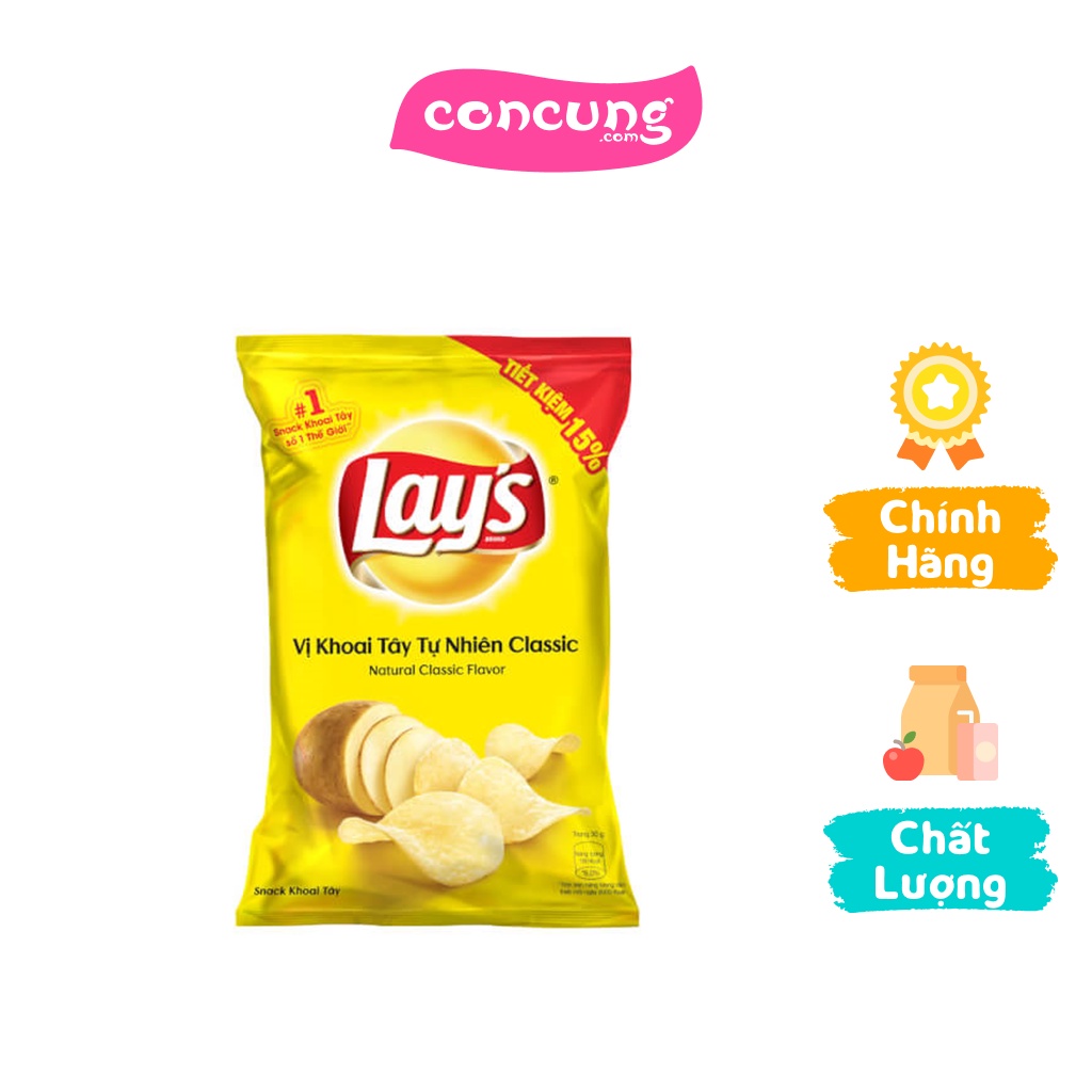 Snack Lays vị Khoai Tây Tự Nhiên Classic