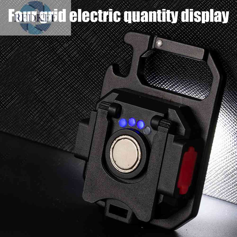 Móc Khóa Đèn LED COB 500lm Màu Đen Chống Nước Bỏ Túi Tiện Dụng