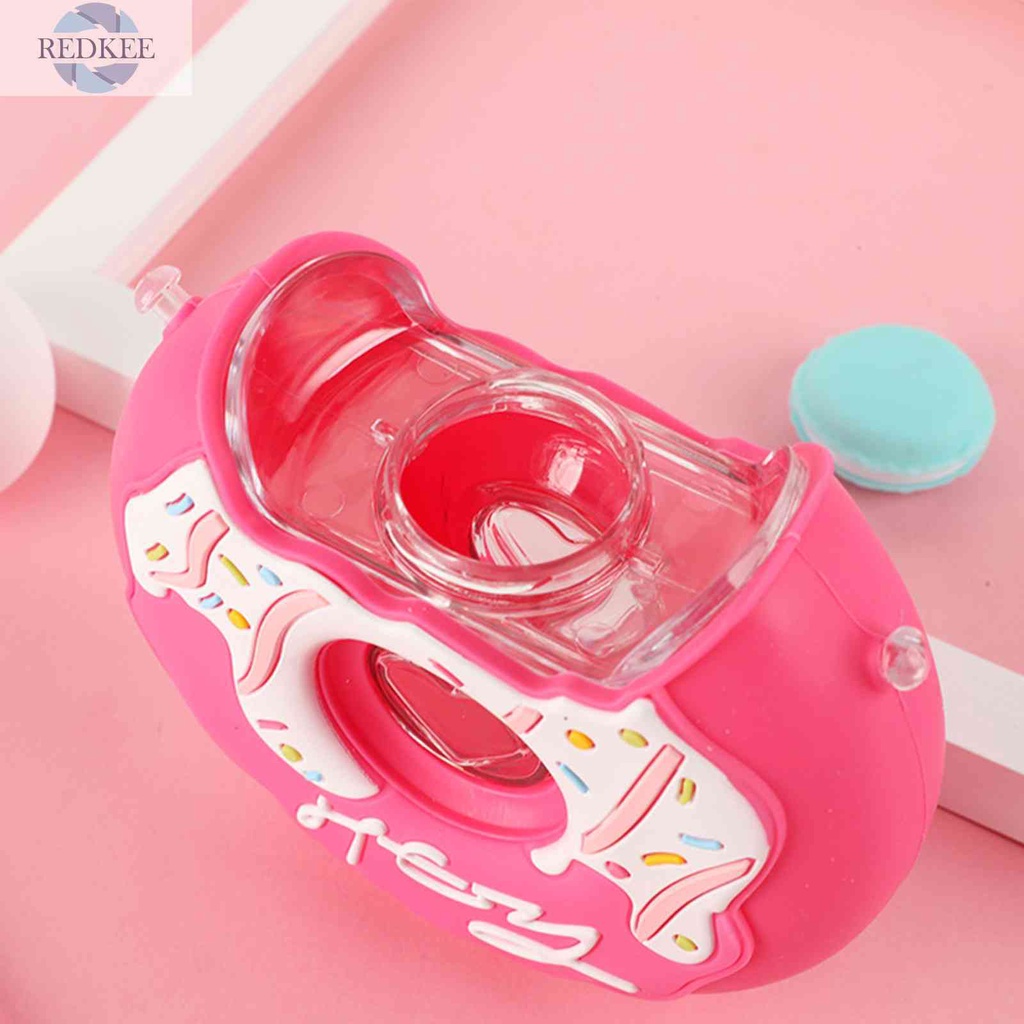 Bình Nước Nhựa 380ml Hình Bánh Donut Dễ Thương