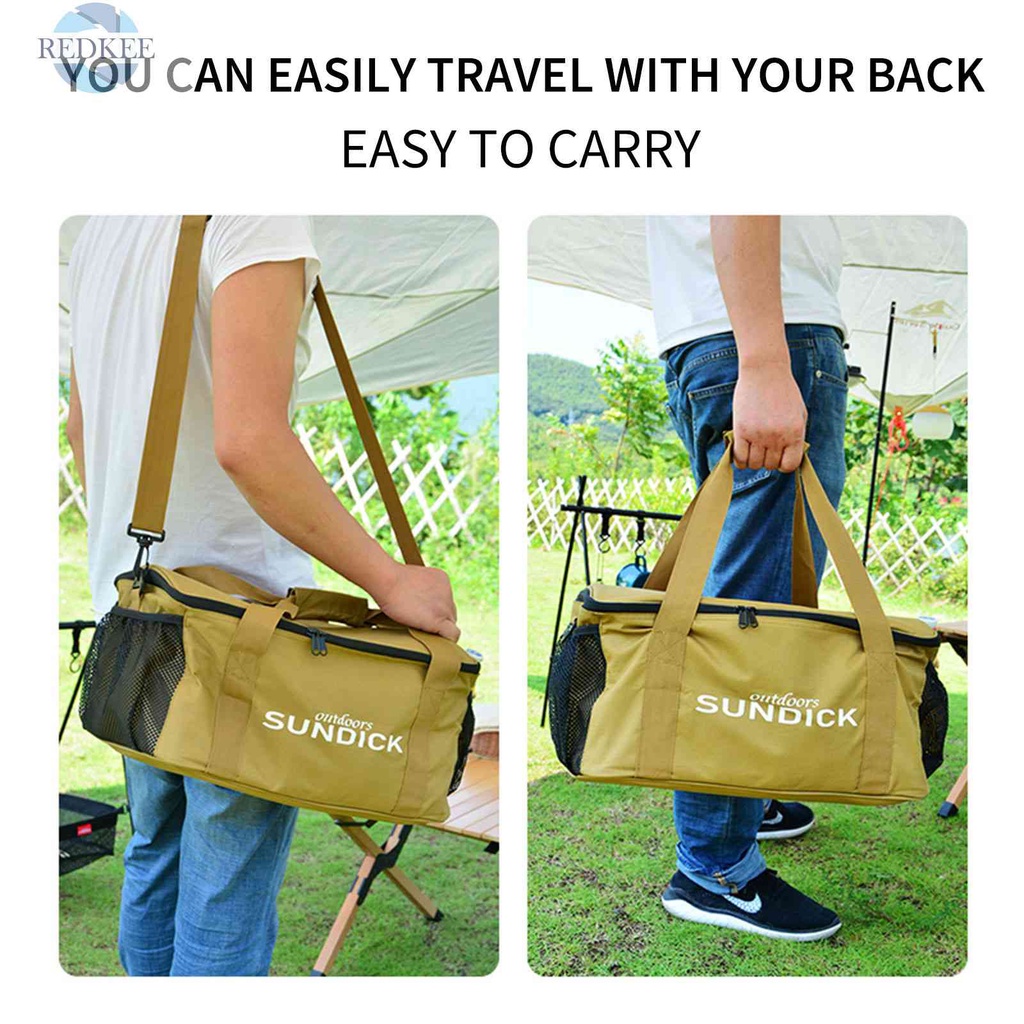Sundick Túi Lưới Đi Dã Ngoại Ngoài Trời Tích Hợp Khóa Cài Thiết Kế Tiện Lợi