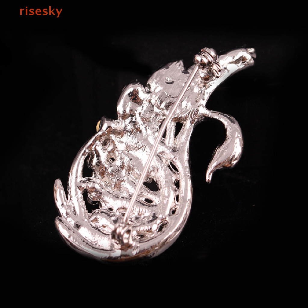 Ghim Cài Áo Hình Thiên Nga Đính Đá Thời Trang