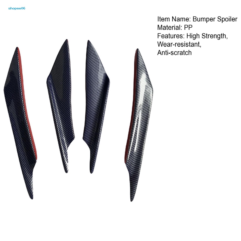 Bộ 4 Miếng Dán Trang Trí Cản Sau Xe Hơi Chuyên Dùng