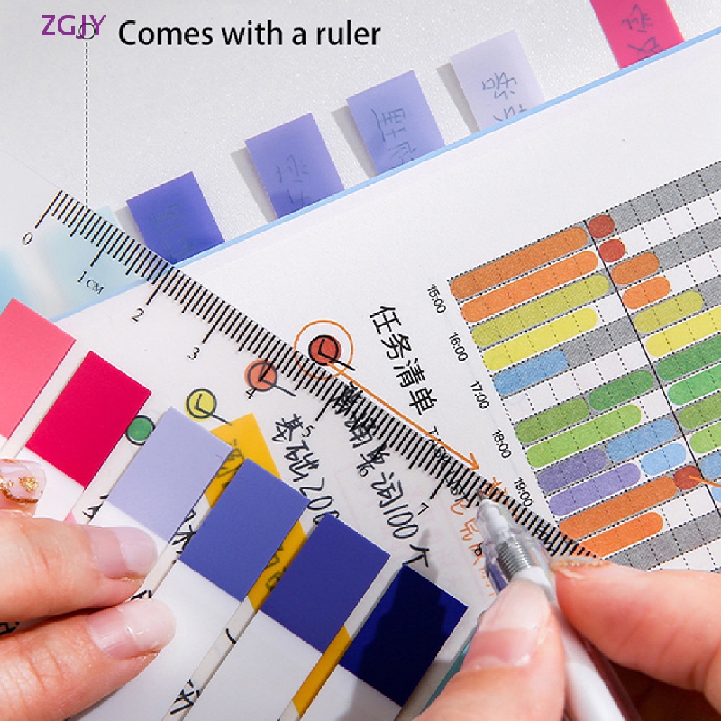 Set 200 Tờ Giấy Ghi Chú Nhiều Màu Chống Nước Có Thước Đo Tiện Dụng Mới