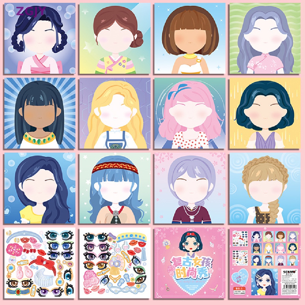 Bộ Đề Can Thay Đổi Công Chúa Trang Điểm Đa Năng Diy Dành Cho Trẻ Em Mới