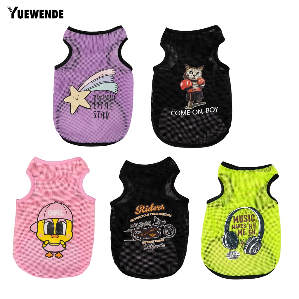 Áo Lưới In Họa Tiết Hoạt Hình Dễ Thương Dành Cho Thú Cưng