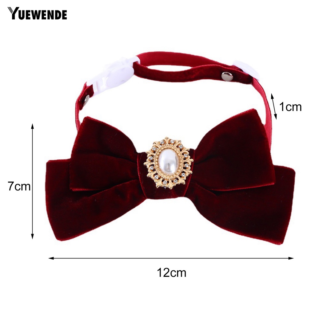 Vòng Cổ Hình Bướm Đính Ngọc Trai Nhân Tạo Có Thể Điều Chỉnh Cho Thú Cưng