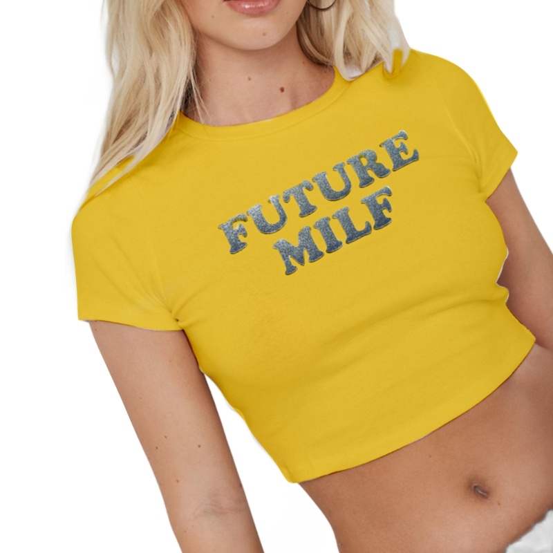 Áo Thun Tay Ngắn In Chữ ONERI Hot Girls Y2k