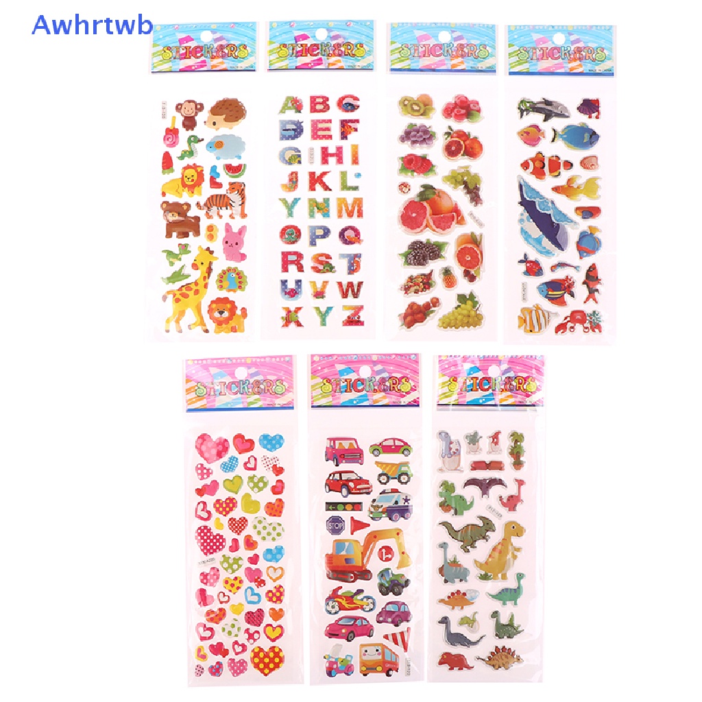 Bộ 20 Miếng Dán 3D Nhiều Họa Tiết Dễ Thương Dùng Trang Trí Sổ Tay Mới