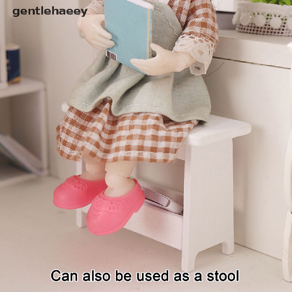 Gent 1:12 Dollhouse Mini Stool Desk Table Model Cabinet Bookshelf Furniture Decor Toy EN