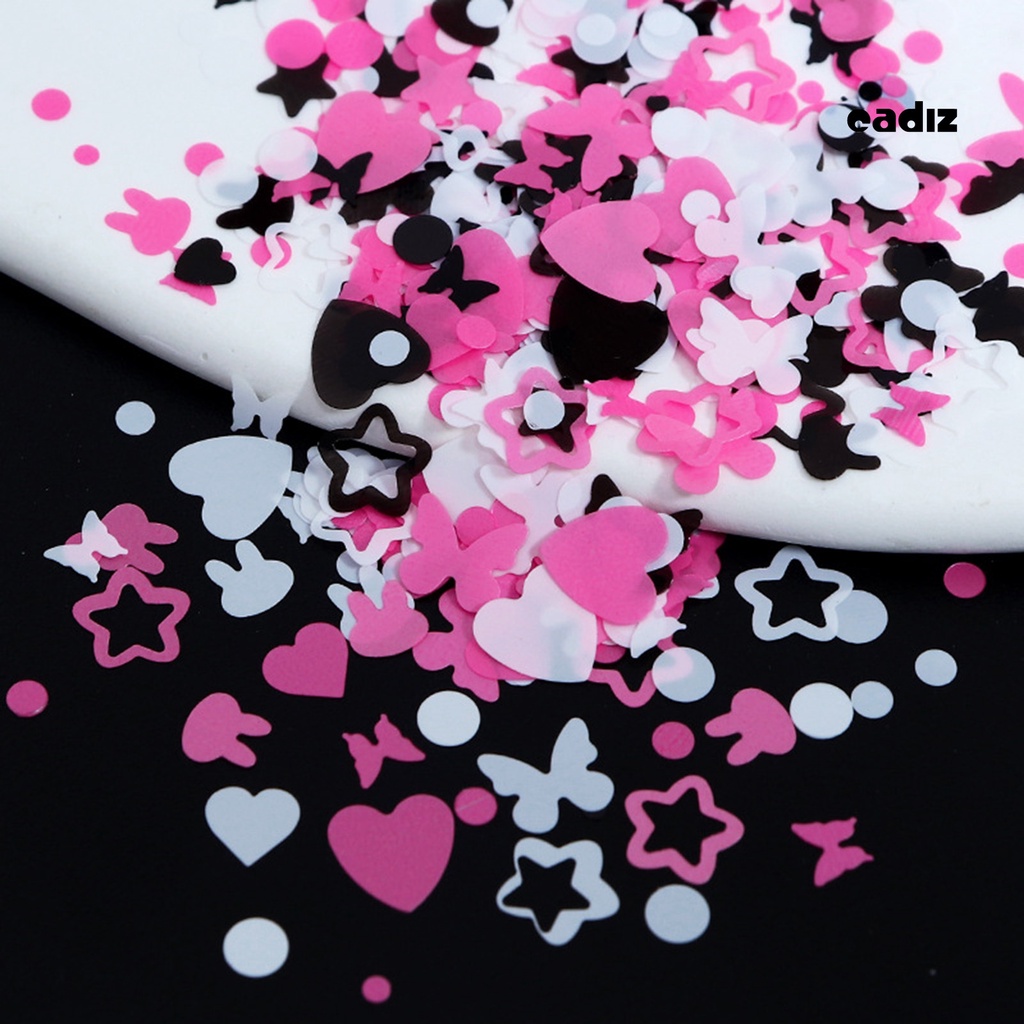 Hộp 1 Hộp 12 Ngăn Kim Tuyến Tròn / Sao / Thỏ / Bướm Lấp Lánh Trang Trí Móng Nghệ Thuật DIY