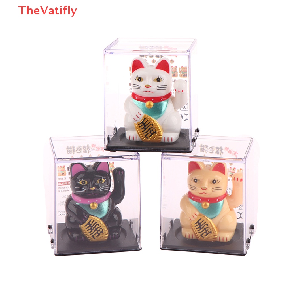 Chú Mèo May Mắn Sử Dụng Năng Lượng Mặt Trời Dùng Trang Trí Nhà Cửa