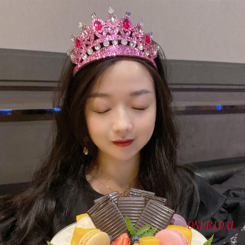 Cài Tóc Hình Vương Miện Đính Đá Lấp Lánh Dành Cho Phụ Kiện Biểu Diễn Sân Khấu