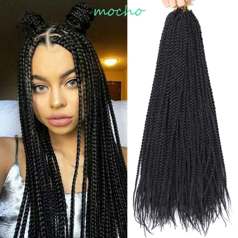 Bộ 30 Lọn Tóc Giả Màu Nâu Đen Phong Cách Hip Hop Cho Nữ