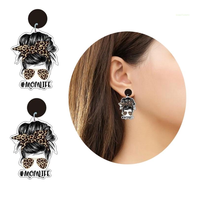 Khuyên Tai Acrylic Dáng Dài Phong Cách Ngày Của Mẹ Thời Trang Cho Nữ