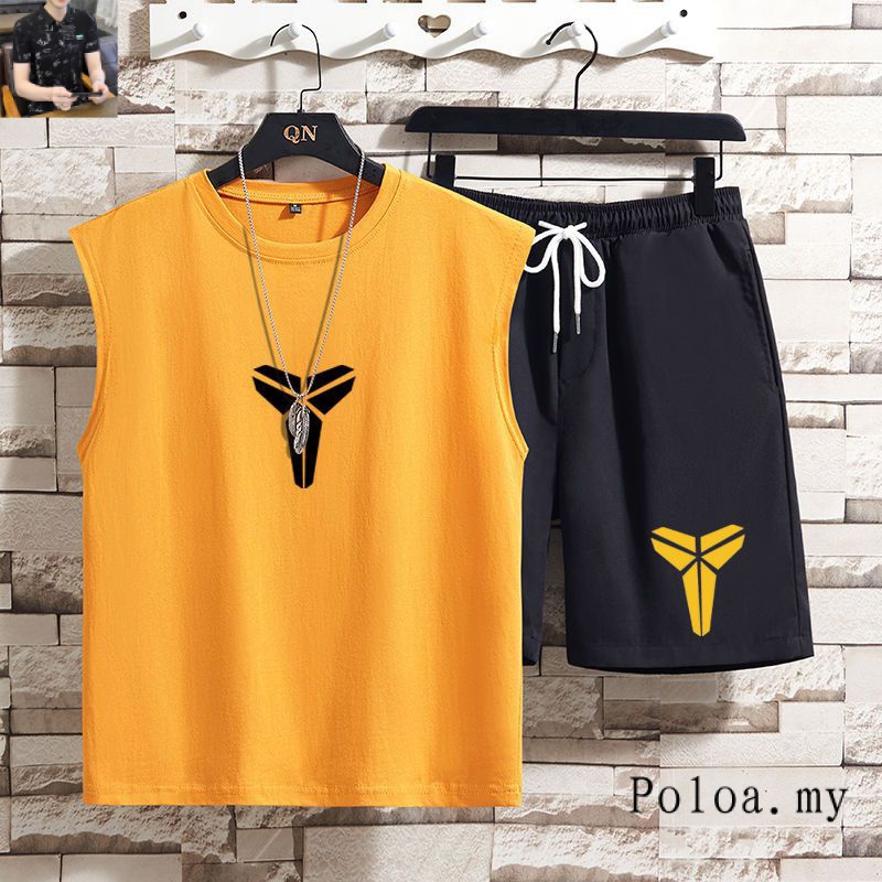 Set Đồ Thể Thao Áo Thun Ba Lỗ + Quần Lửng Thời Trang Mùa Hè Cho Nam