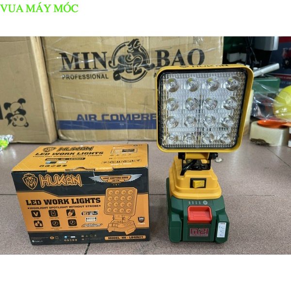 Đèn Pin Led, Đèn Pha Led KÈM CỔNG SẠC DỰ PHÒNG Dùng Pin Chân Pin Phổ Thông Makitaa 14,4v - 21v vua máy móc