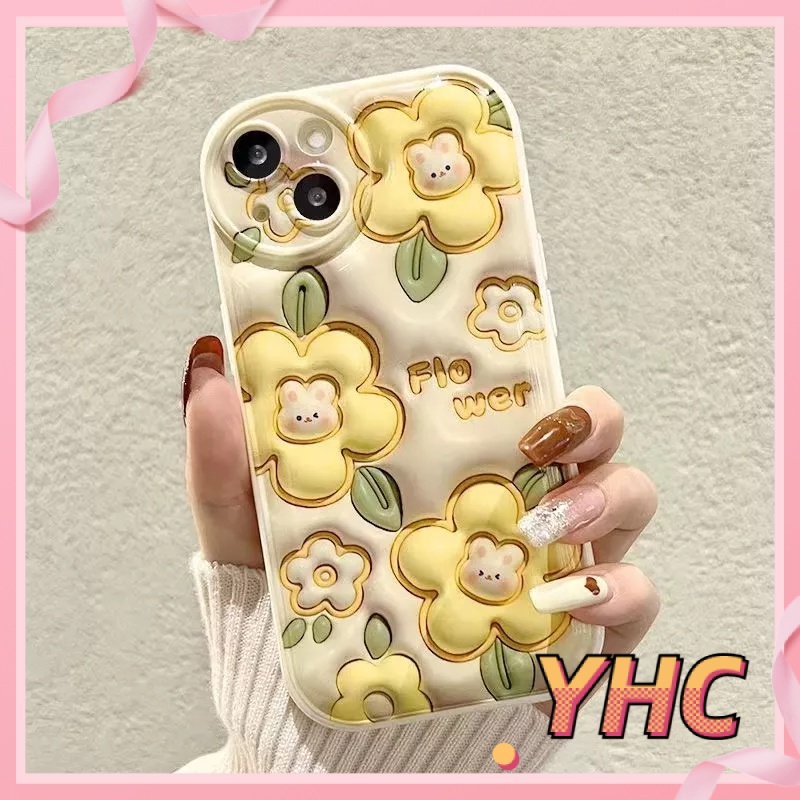 Ốp lưng iphone Bó hoa thỏ tươi nhỏ 3D hiệu ứng vỏ bong bóng silicone Cho iPhone 6 / 6S / 6splus / se / 7 / 7plus / 8 / 8plus / X / xs / xsmax / 11 / 12 / 13 / 14 / Plus / Pro-5068