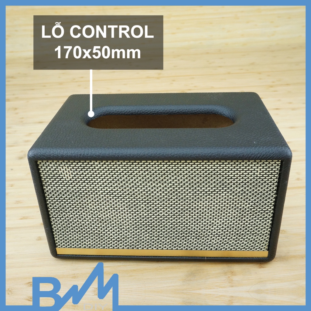 Box loa bọc da hoàn thiện 260x150x170mm ghép loa 3inch thông hơi dáng acton