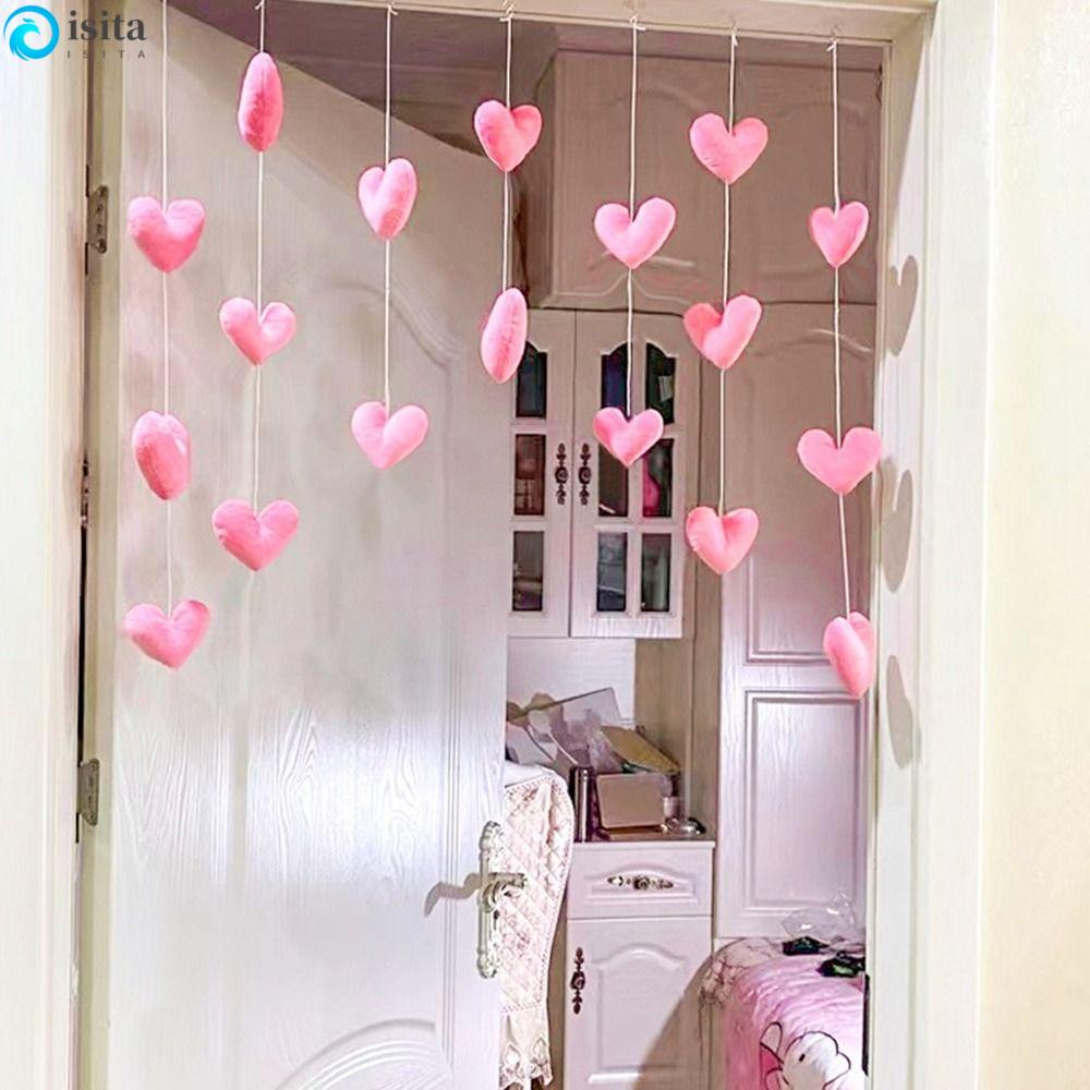 Isita Rèm Cửa Trang Trí Hình Trái Tim Dễ Sử Dụng Làm Quà Tặng Xinh Đẹp Cao Cấp Cho Bạn Gái