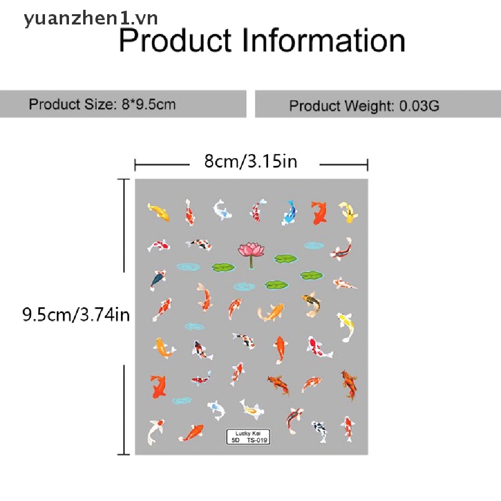 1 Tờ Miếng Dán Trang Trí Móng Tay Hình Bướm 5D Màu Gradient