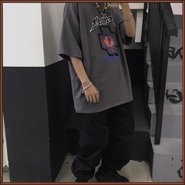 Áo Thun Tay Ngắn Cổ Tròn Thoáng Khí Thoải Mái In Chữ Thời Trang Mùa Hè Cho Cặp Đôi