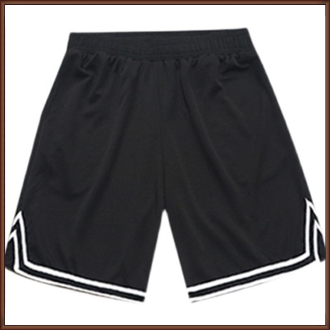 Quần Short Thể Thao Lưng Thun Ống Rộng Phối Sọc Tương Phản Thời Trang Mùa Hè Cho Nam