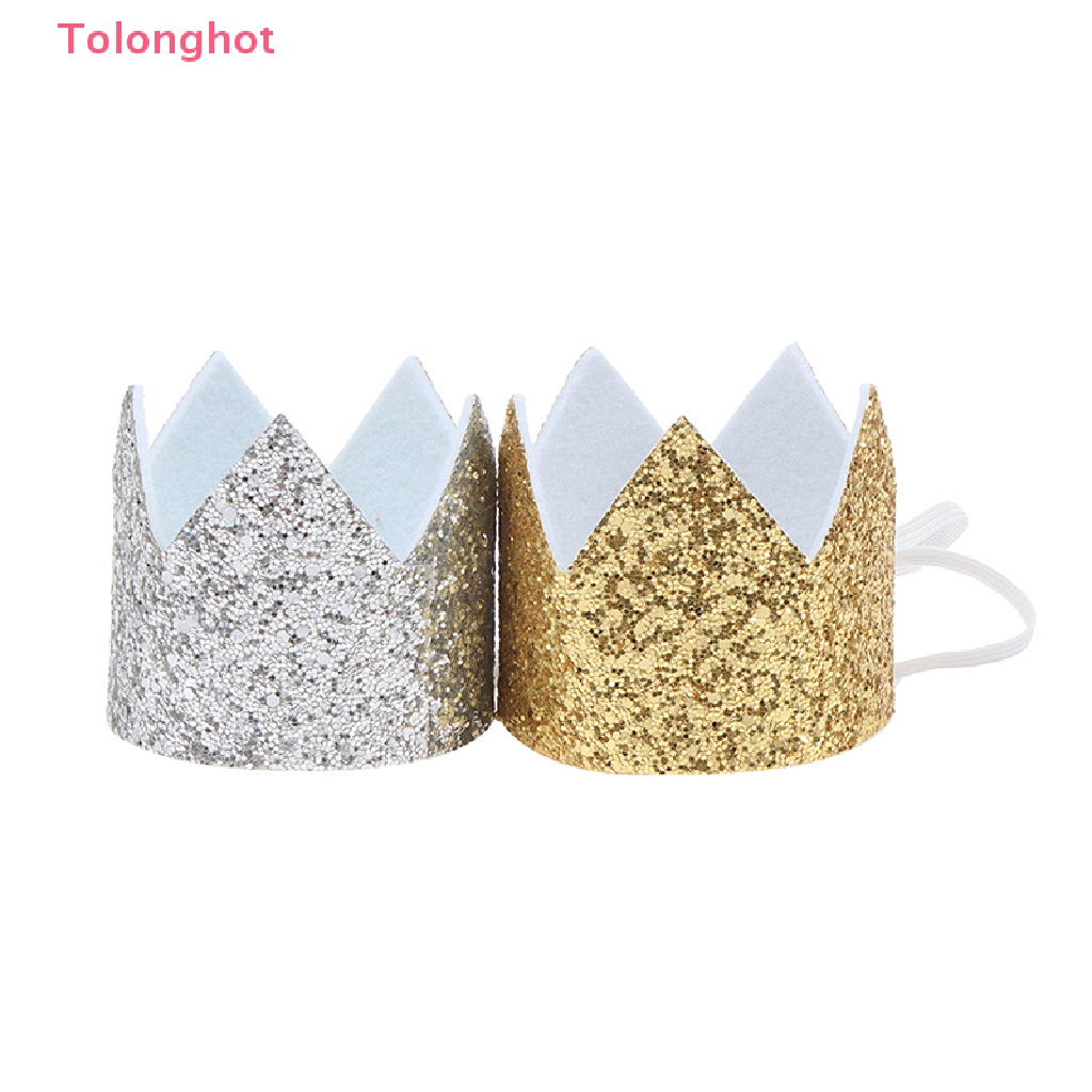 Mũ Sinh Nhật Hình Vương Miện Bằng Vải Nỉ Lấp Lánh Cho Người Lớn Và Trẻ Em