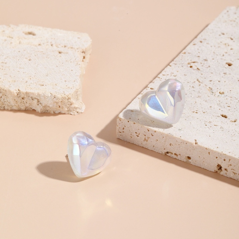 1 Cặp Bông Tai Ngọc Trai Hình Trái Tim Phong Cách Baroque