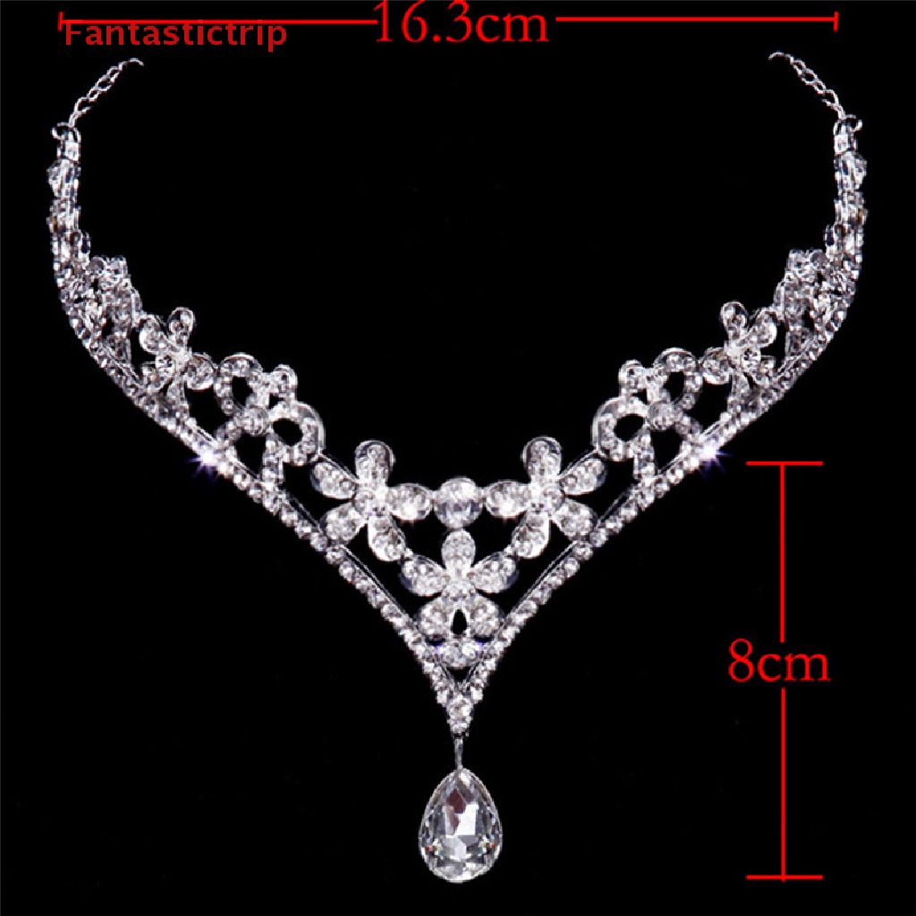 [Fantastictrip] Cài Tóc Vương Miện Công Chúa Đính Kim Cương Giả Cho Cô Dâu Mới