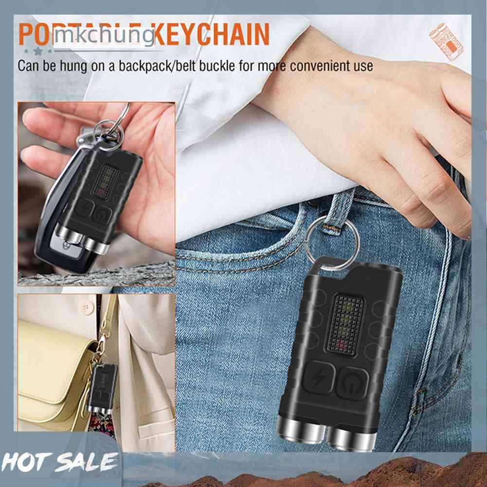 Đèn Pin LED 900lm XPG Hai Bóng Có Móc Khóa Màu Đen