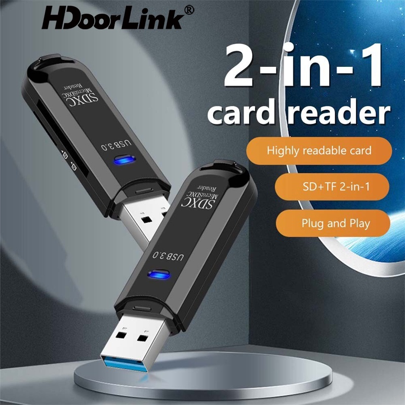 Đầu đọc thẻ nhớ HDOORLINK Micro SD TF USB 3.0 2 trong 1