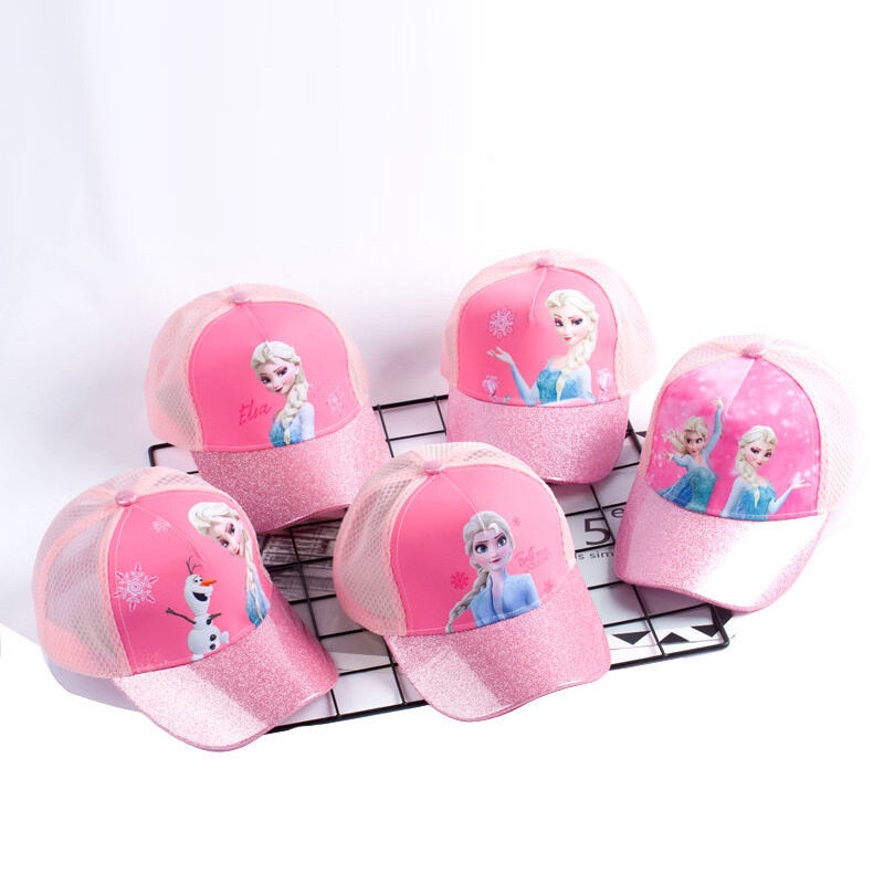 Mũ Lưỡi Trai Chống Nắng in Họa Tiết Hoạt Hình Công Chúa Dễ Thương Thời Trang Mùa Hè Cho Bé Gái