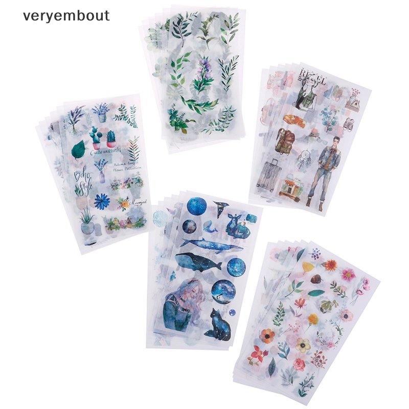 Set 6 Tấm Sticker Dán Hình Cá Voi Dễ Thương