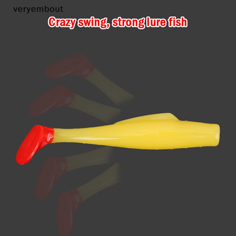 Set 6 Mồi Câu Cá Giả Bằng Cao Su Silicone Mềm 8Cm