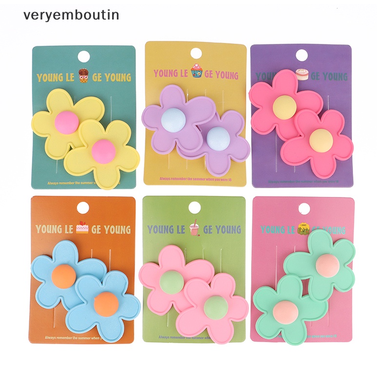 Kẹp Tóc Hình Bông Hoa Màu Sắc Ngọt Ngào Xinh Xắn Cho Nữ