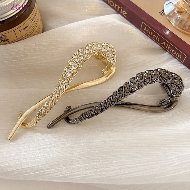 Kẹp Tóc Đính Đá Phong Cách Hàn Quốc Dành Cho Nữ Mới