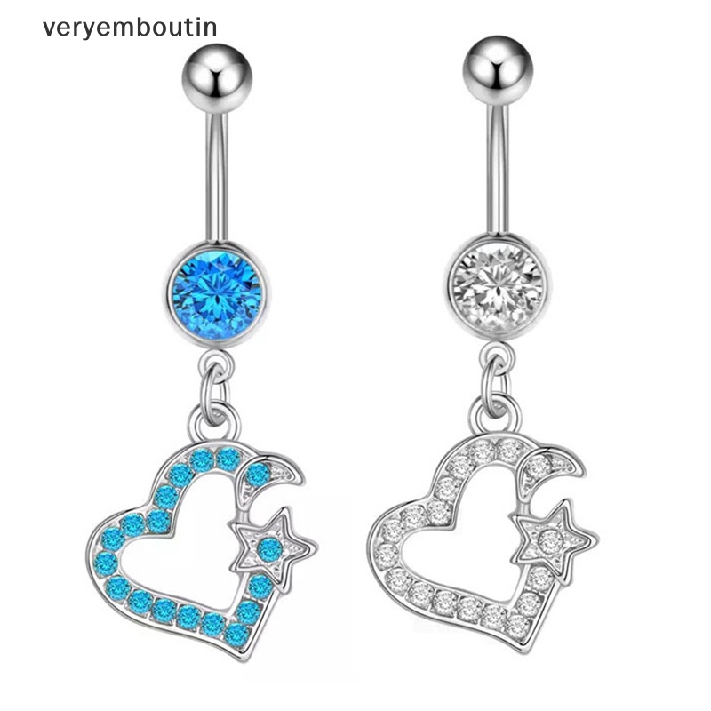 Khuyên RốN HìNh Tim ĐíNh Đá Xinh XắN